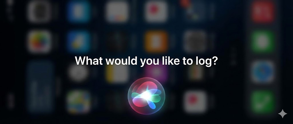 Siri prompt asking what to log